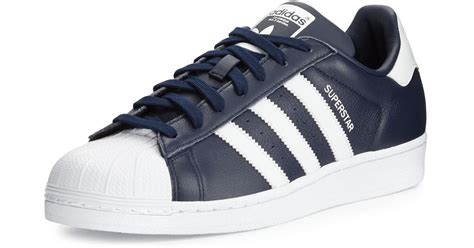 Adidas Superstar blue leather